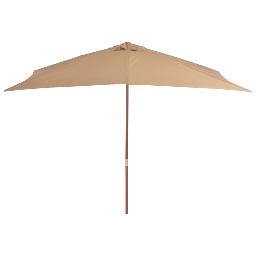 Parasol Vidaxl con polo de madera 200x300 cm Tope