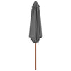 Parasol Vidaxl con poste de madera 270 cm antracita