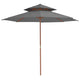 Vidaxl Parasol Double Decker con poste de madera 270 cm antracita