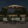 Parasol flotante de Vidaxl con topo de acero de iluminación LED 300 cm