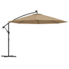 Parasol flotante Vidaxl con iluminación LED y polo de metal de 350 cm