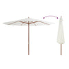 Vidaxl Parasol con palo in legno 350 cm di sabbia bianca