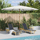 Vidaxl Parasol con poste de madera 350 cm de arena blanca