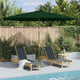 Vidaxl Parasol con poste de madera de 350 cm verde