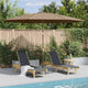 Vidaxl Parasol with wooden pole 350 cm Taupe
