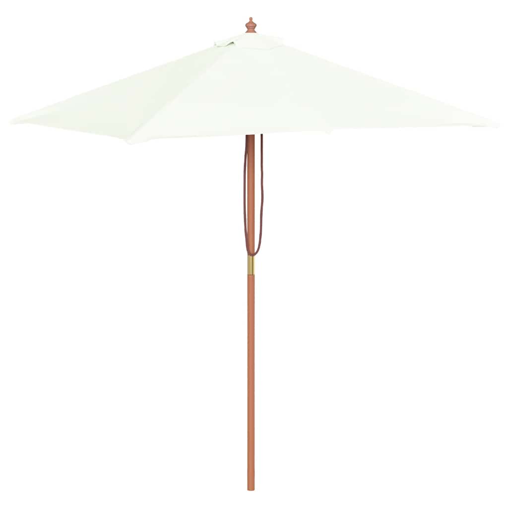 Vidaxl parasol met houten paal 150x200 cm zandkleurig