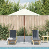 Vidaxl parasol met houten paal 150x200 cm zandkleurig