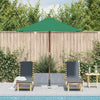 Vidaxl Parasol con poste de madera 150x200 cm verde