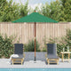 Vidaxl Parasol con poste de madera 150x200 cm verde