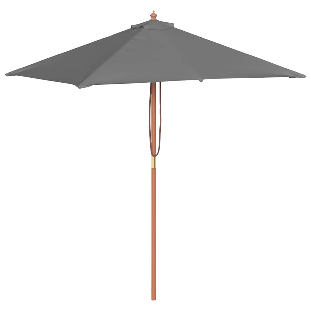 Parasol Vidaxl con poste de madera 150x200 cm antracita
