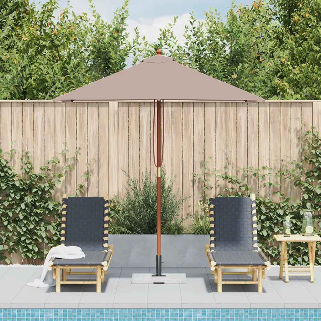 Parasol Vidaxl con poste de madera 150x200 cm Tope