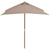 Parasol Vidaxl con poste de madera 150x200 cm Tope