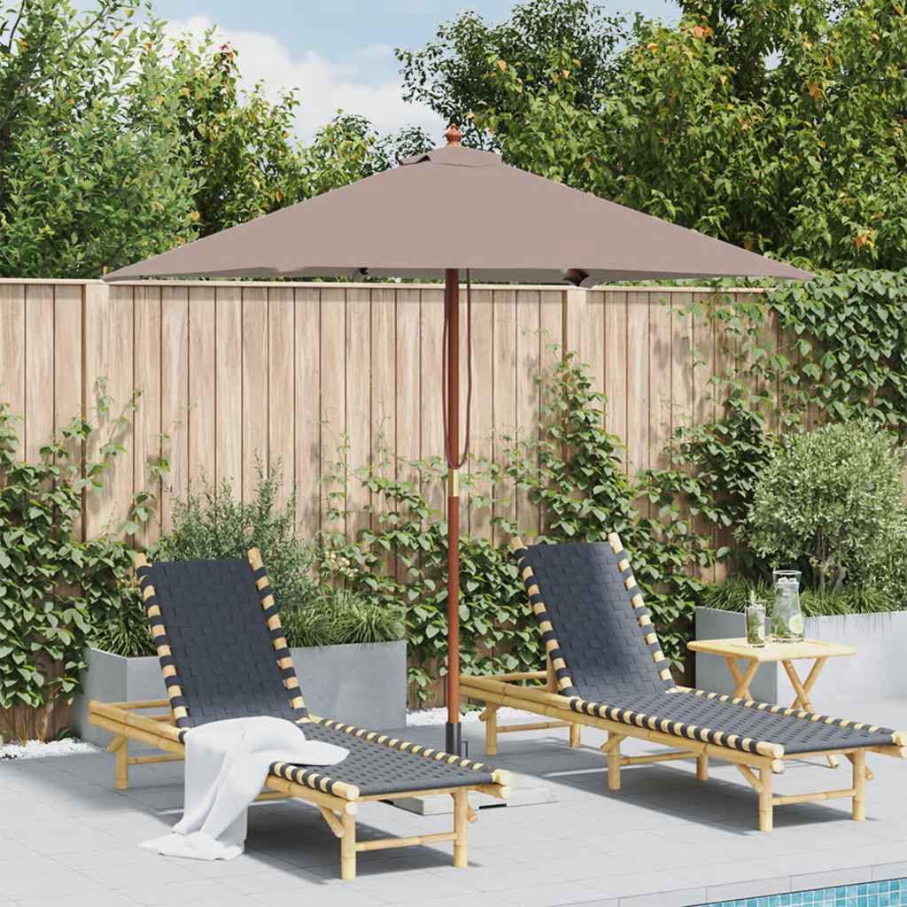 Parasol Vidaxl con poste de madera 150x200 cm Tope