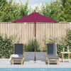 Vidaxl parasol met houten paal 150x200 cm bordeauxrood