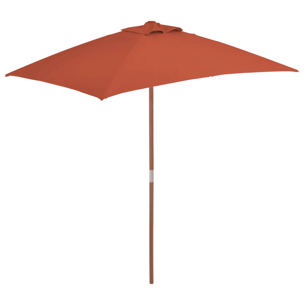 Vidaxl Parasol con polo in legno 150x200 cm Terracotta.