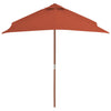 Vidaxl Parasol con polo in legno 150x200 cm Terracotta.