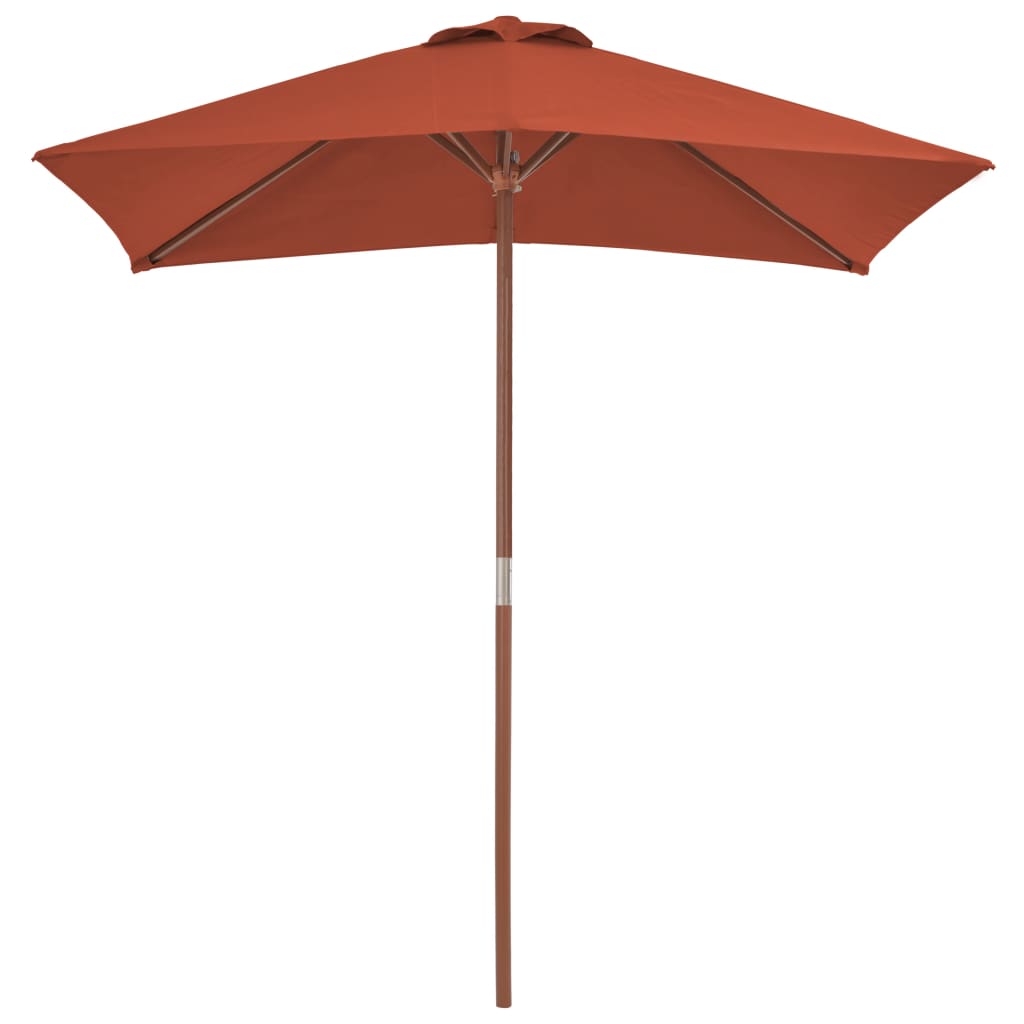 Vidaxl Parasol con polo in legno 150x200 cm Terracotta.