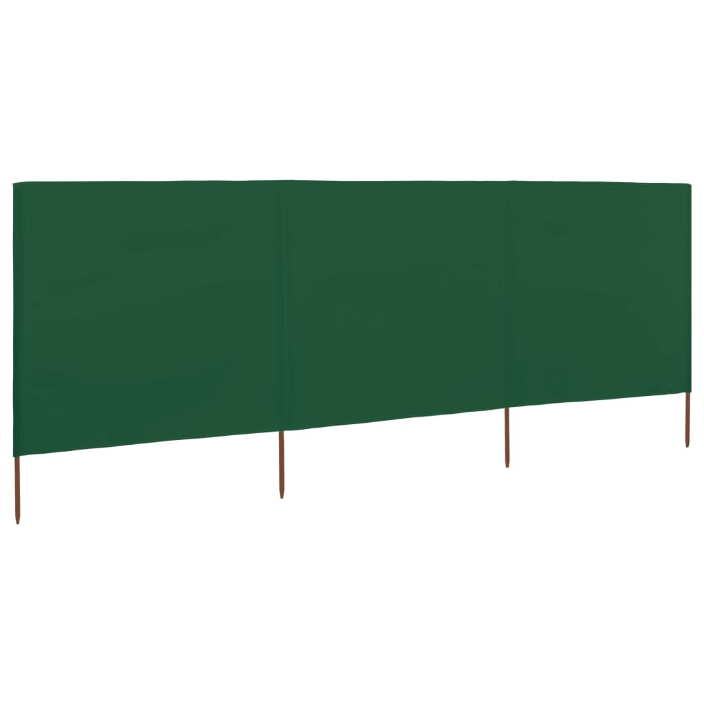 Parabrisas Vidaxl 3 paneles 400x120 cm de tela verde