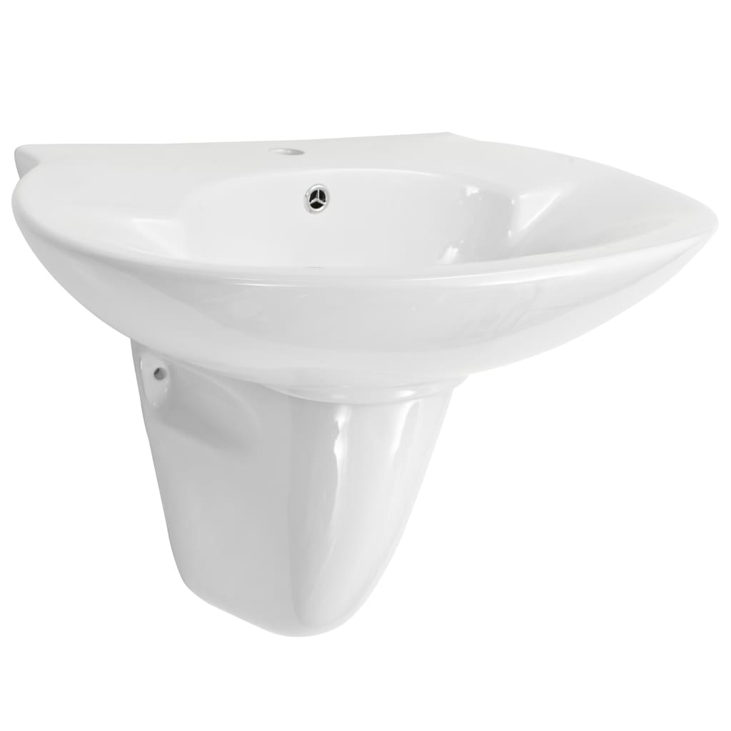 Vidaxl Washbasin Wall -montato 690x520x210 mm bianco in ceramica
