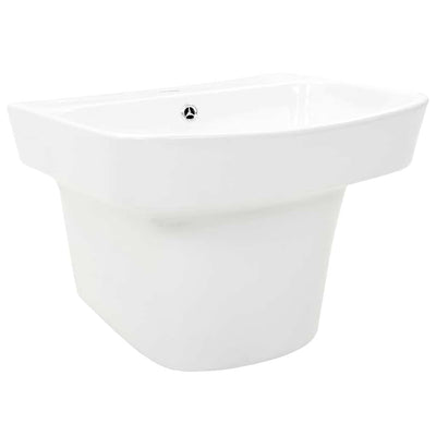 Lavabo Vidaxl bianco 50 x 45 x 41 cm in ceramica smaltata