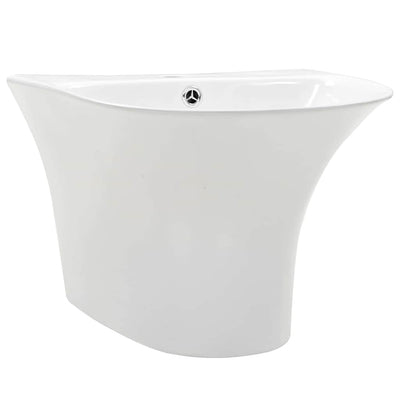 Lavabo Vidaxl bianco 47 x 45 x 37 cm in ceramica smaltata