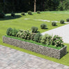 Vidaxl Gabion Planter elevado 450x90x50 cm de acero galvanizado