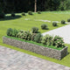 Vidaxl Gabion Planter elevado 450x90x50 cm de acero galvanizado