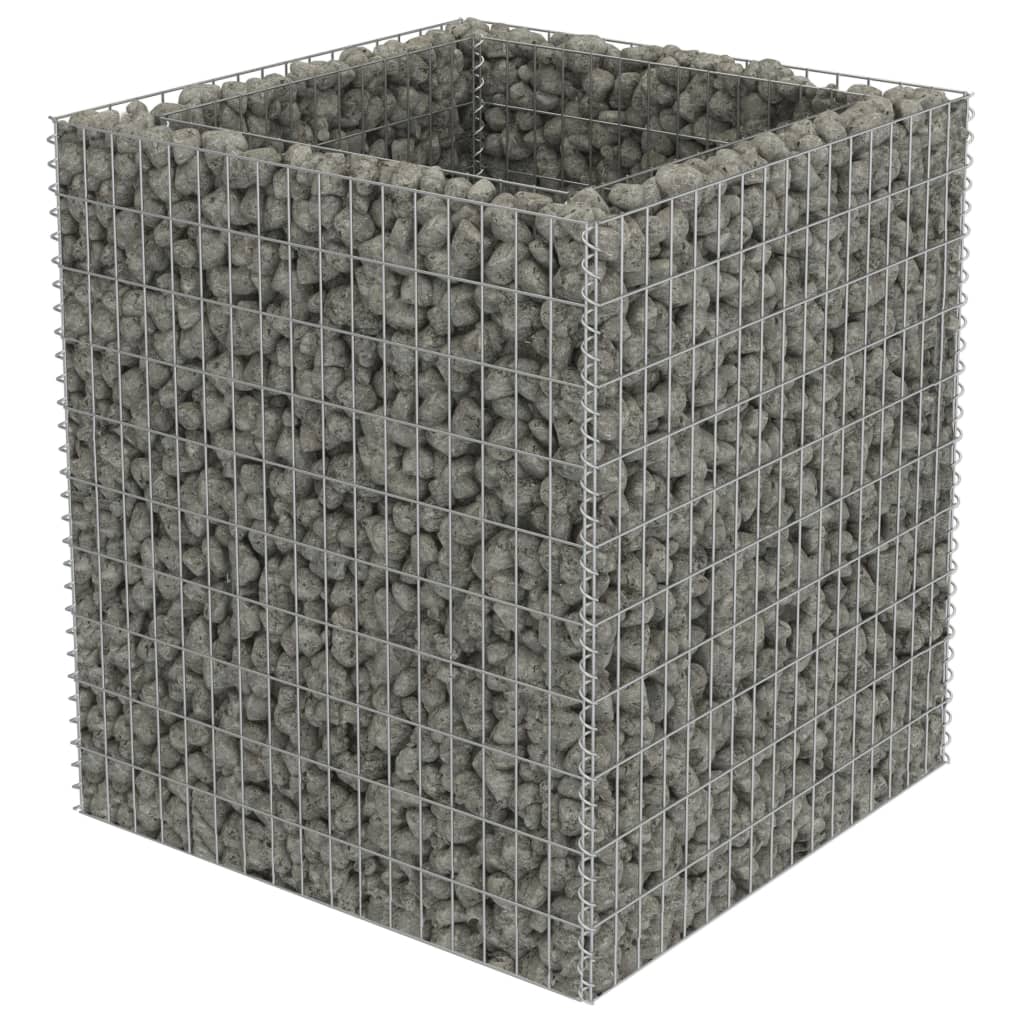 Vidaxl Gabion Planter Insentado 90x90x100 cm de acero galvanizado