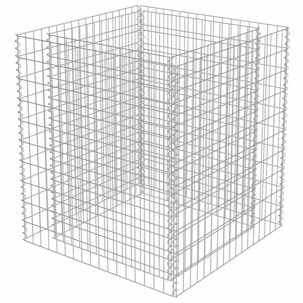 Vidaxl Gabion Planter Insentado 90x90x100 cm de acero galvanizado