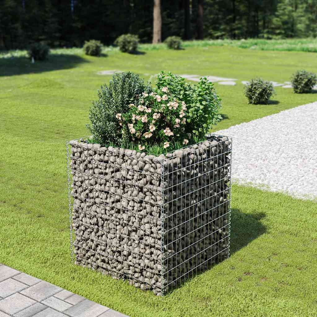 Vidaxl Gabion Planter Insentado 90x90x100 cm de acero galvanizado