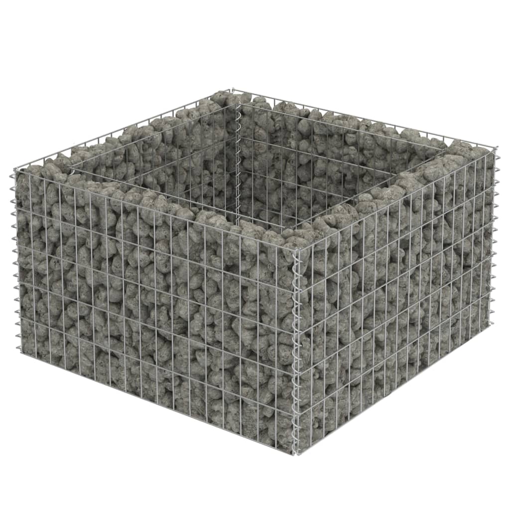 Vidaxl Gabion Planter elevado 90x90x50 cm de acero galvanizado