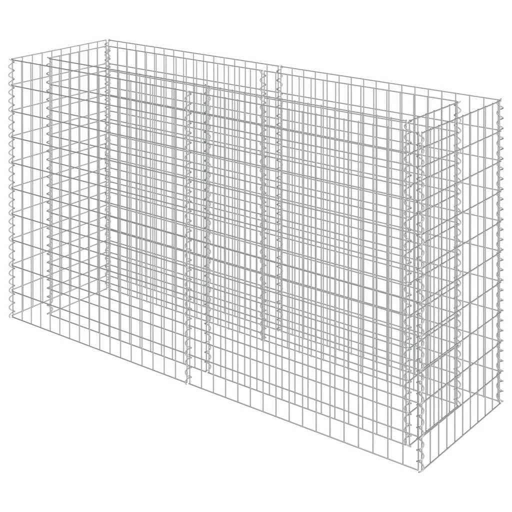 Vidaxl Gabion Planter elevado 180x50x100 cm de acero galvanizado