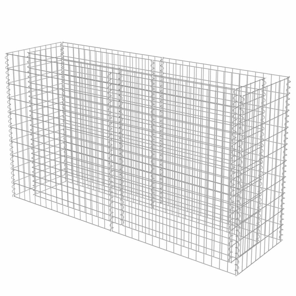 Vidaxl Gabion Planter elevado 180x50x100 cm de acero galvanizado
