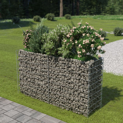 Vidaxl Gabion Fiorter raccolta in acciaio zincato 180x50x100 cm
