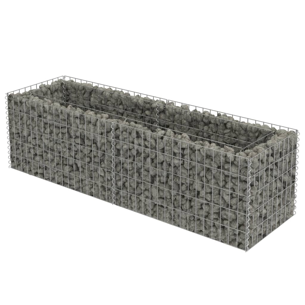Plantador de Gabion Vidaxl elevado 180x50x50 cm de acero galvanizado