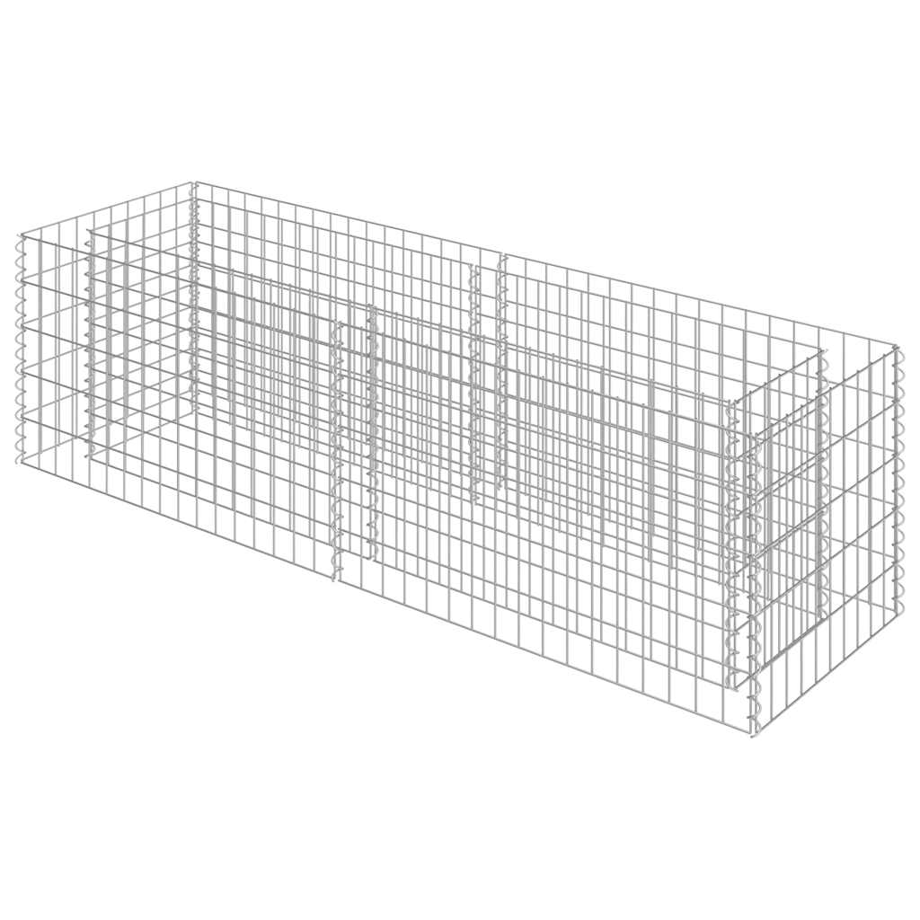Plantador de Gabion Vidaxl elevado 180x50x50 cm de acero galvanizado