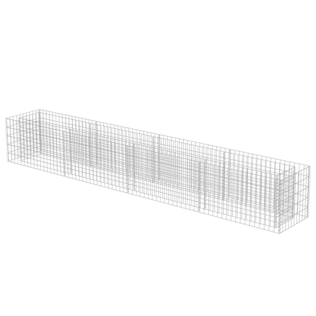 Plantador Vidaxl Gabion Insentado 360x50x50 cm de acero galvanizado