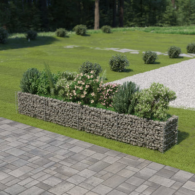 Vidaxl Gabion fioriera da 360x50x50 cm acciaio zincato