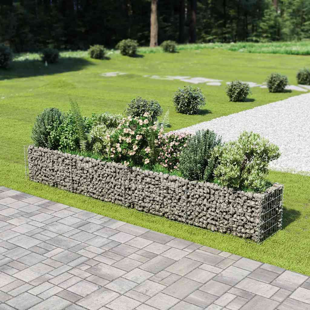 Plantador Vidaxl Gabion Insentado 360x50x50 cm de acero galvanizado
