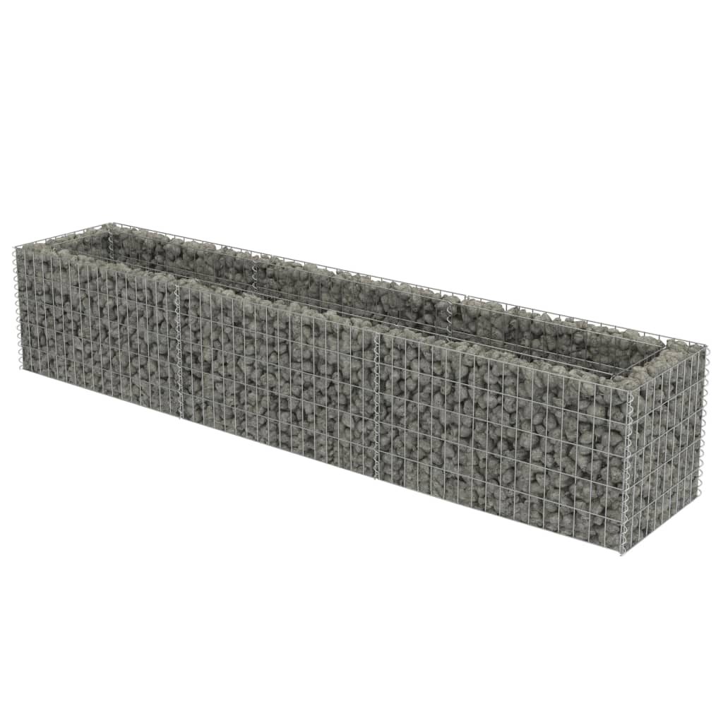 Plantador de Gabion Vidaxl elevado 270x50x50 cm de acero galvanizado