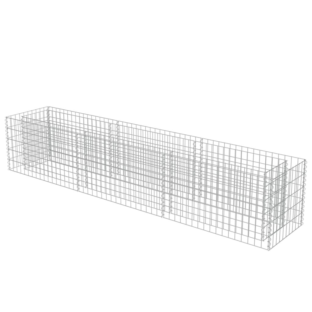 Plantador de Gabion Vidaxl elevado 270x50x50 cm de acero galvanizado