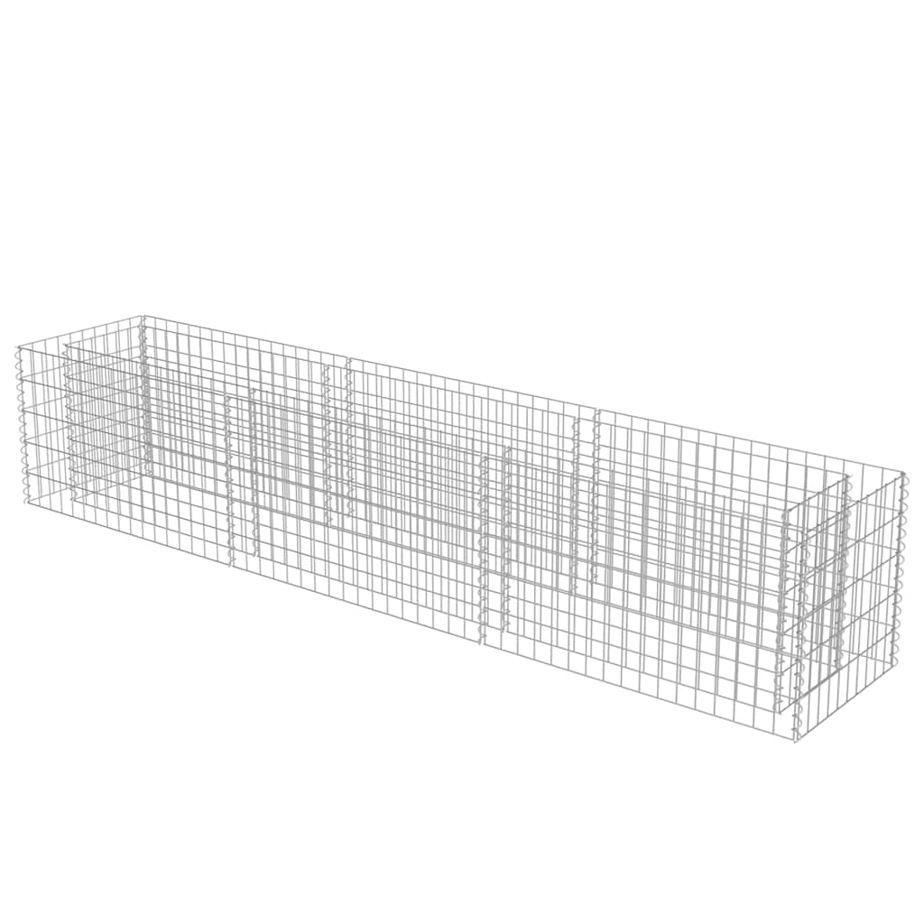 Plantador de Gabion Vidaxl elevado 270x50x50 cm de acero galvanizado