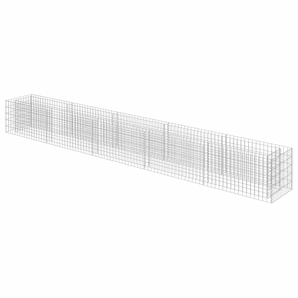 Plantador de Gabion Vidaxl elevado 450x50x50 cm de acero galvanizado