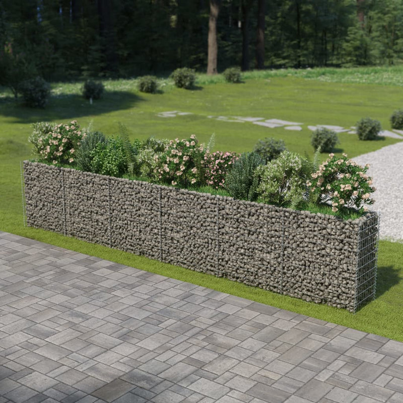 Vidaxl Gabion Planning Box elevada 540x50x100 cm de acero galvanizado