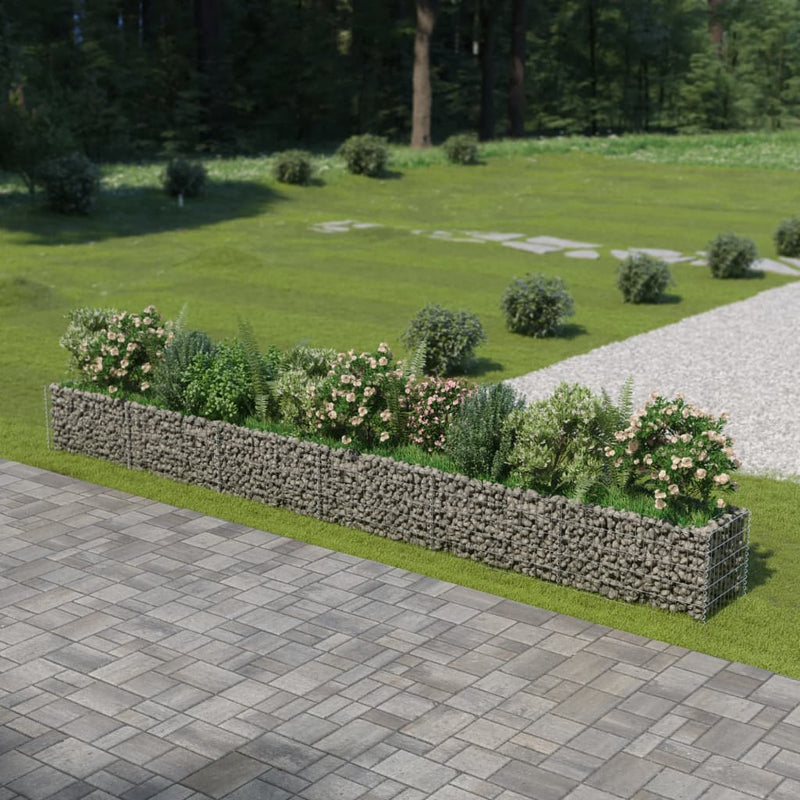Plantador de Gabion Vidaxl elevado 540x50x50 cm de acero galvanizado