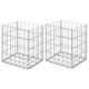 Vidaxx gabions 2 pcs 30x30x40 cm galvanized steel