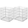 Vidaxl schanskorven 2 st 30x30x40 cm gegalvaniseerd staal