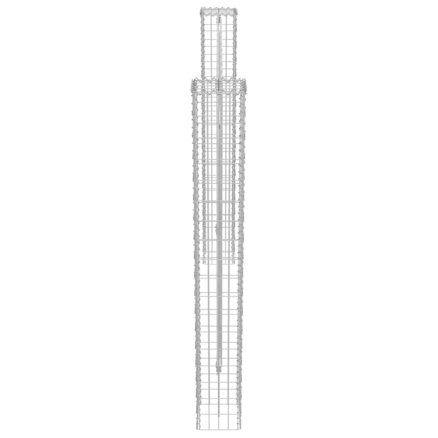 Vidaxl afrasteringspaal 2 pcs zilver 20 x 20 x 190 cm metaal