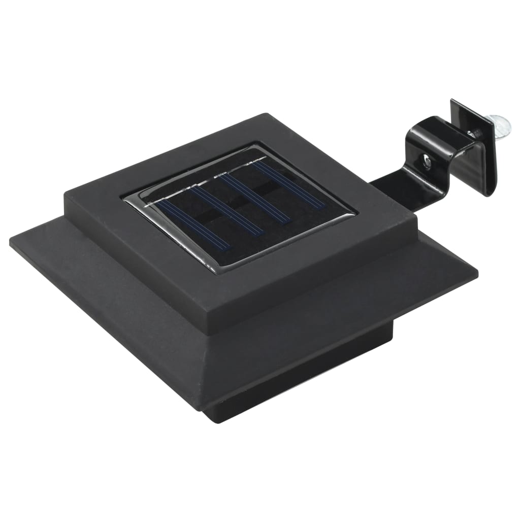 Lámparas solares LED Vidaxl cuadradas 12 cm Negro 6 STS