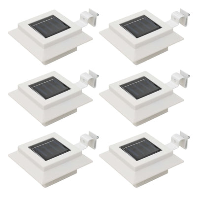 Lampade solari a LED VIDAXL quadrati 12 cm bianchi 6 pezzi